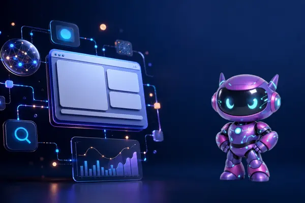 Banner sobre llms.txt, sitemap e conteúdo do site para ferramentas de IA