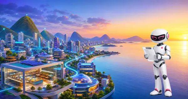Artigo sobre AI City Rio, educação tecnológica, inteligência artificial e escolas da Barra da Tijuca