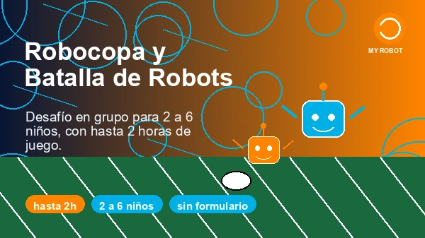 Robocopa Banner y My Robot Barra da Tijuca Batalla de robots